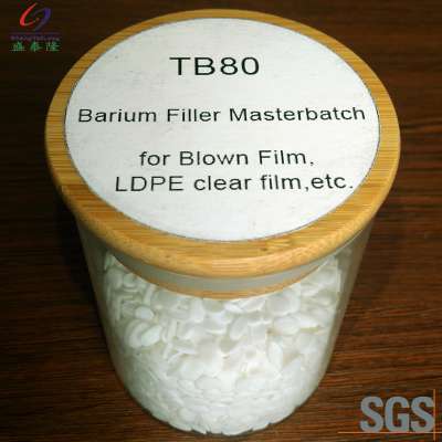 Food Grade Baso4 Filled Masterbatch Compounds For LDPE Film Blowing